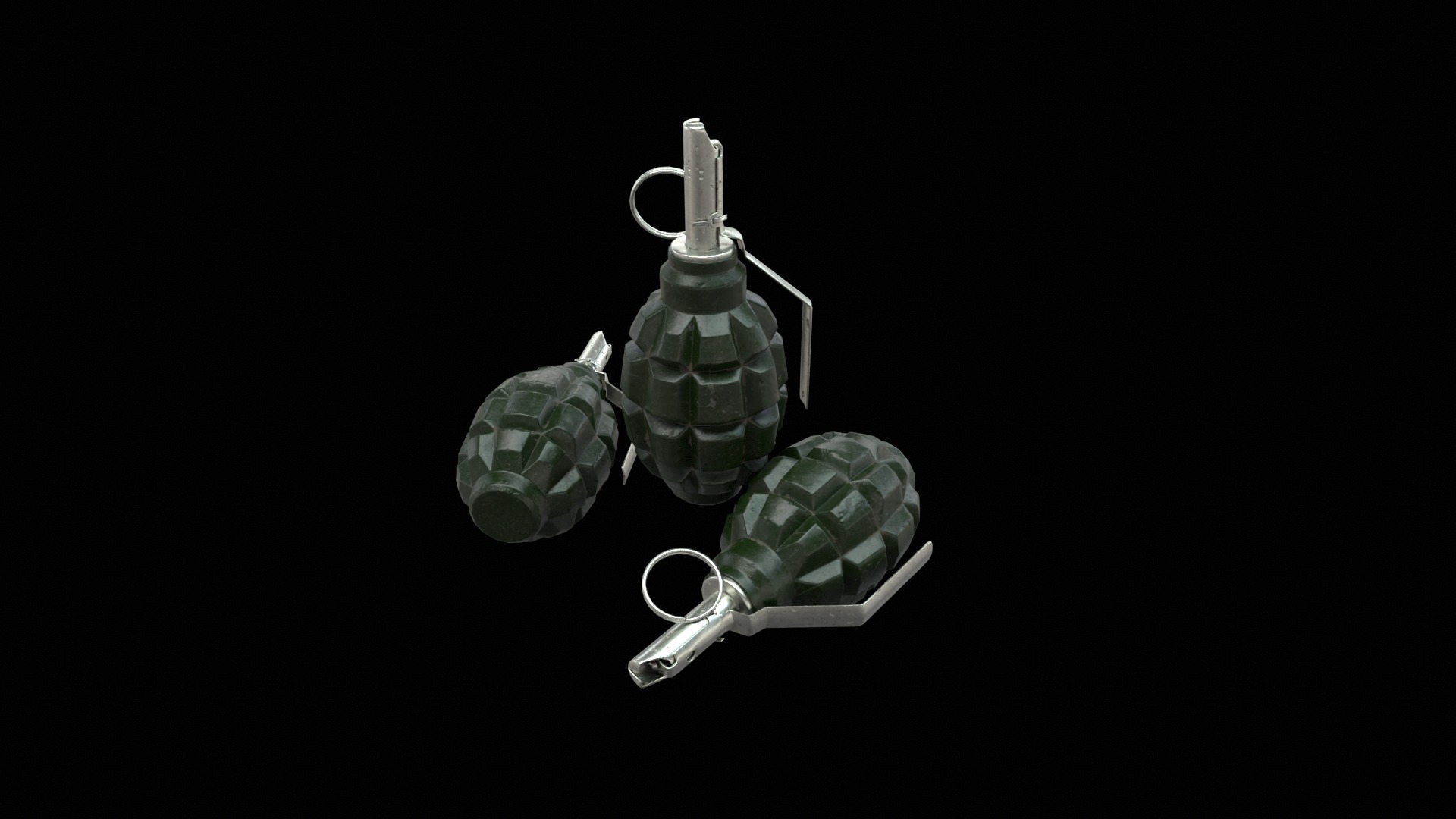 Grenades RGD-5 and F1  Low-poly 3D model_6