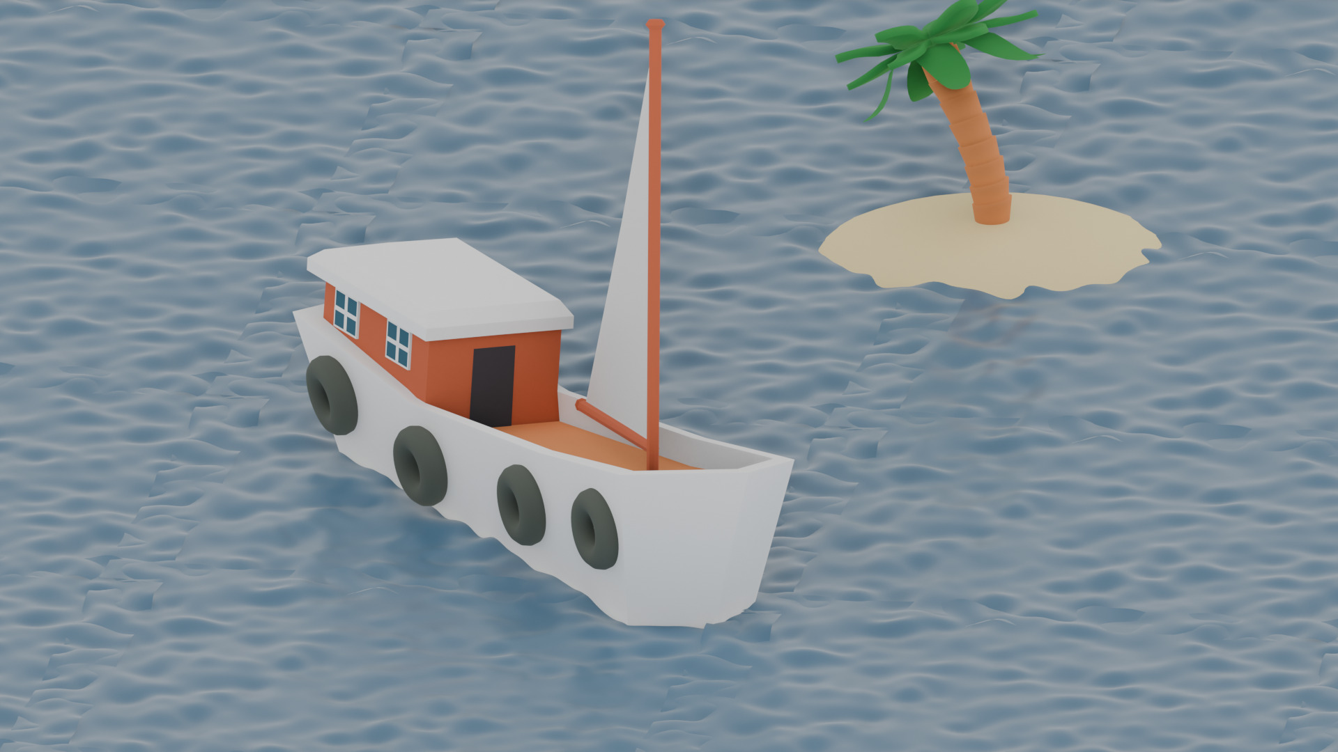 Low-Poly ships  Low-poly 3D model_11