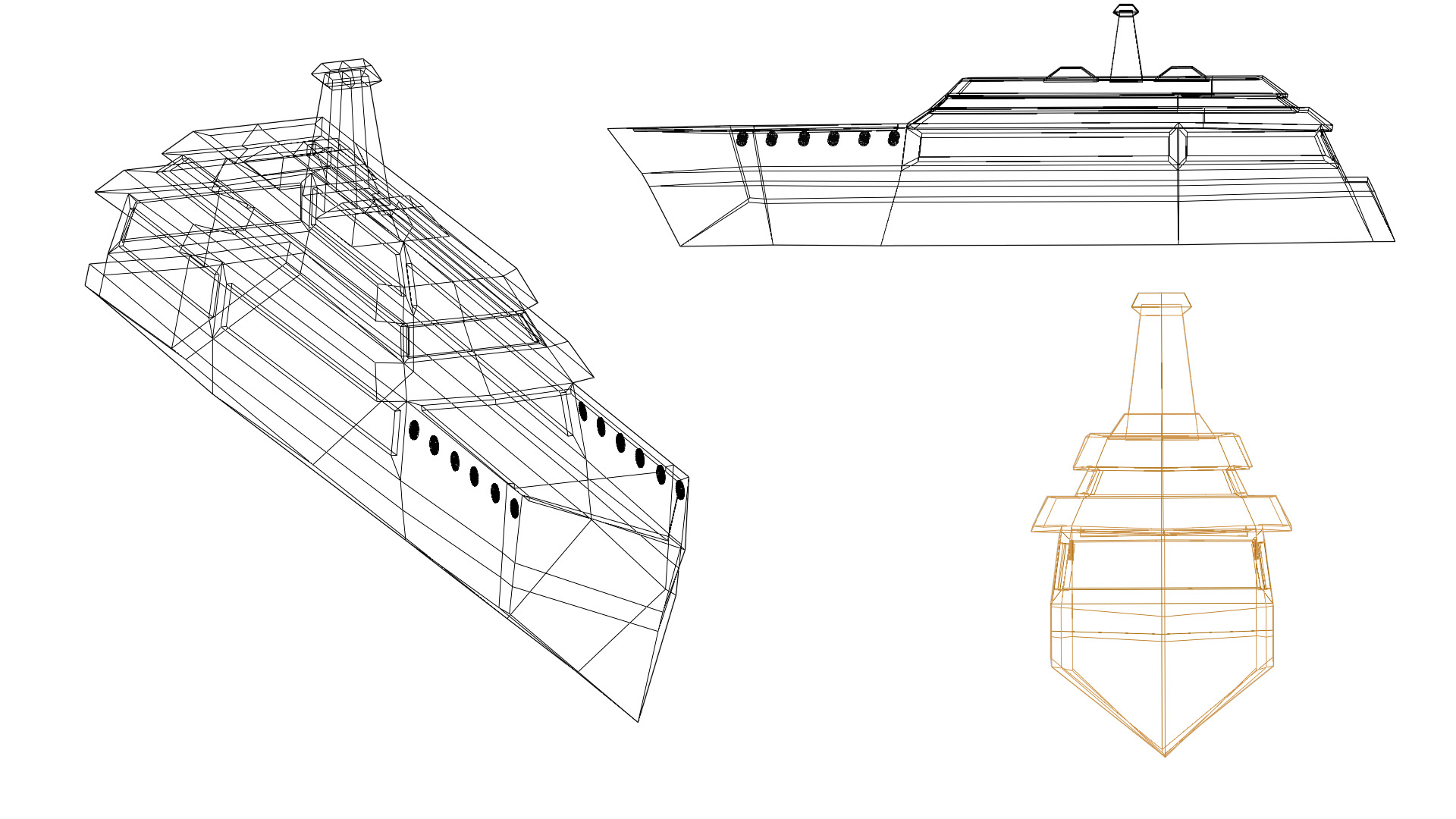 Low-Poly ships  Low-poly 3D model_12