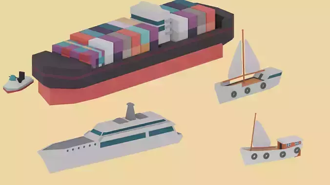 Low-Poly ships 