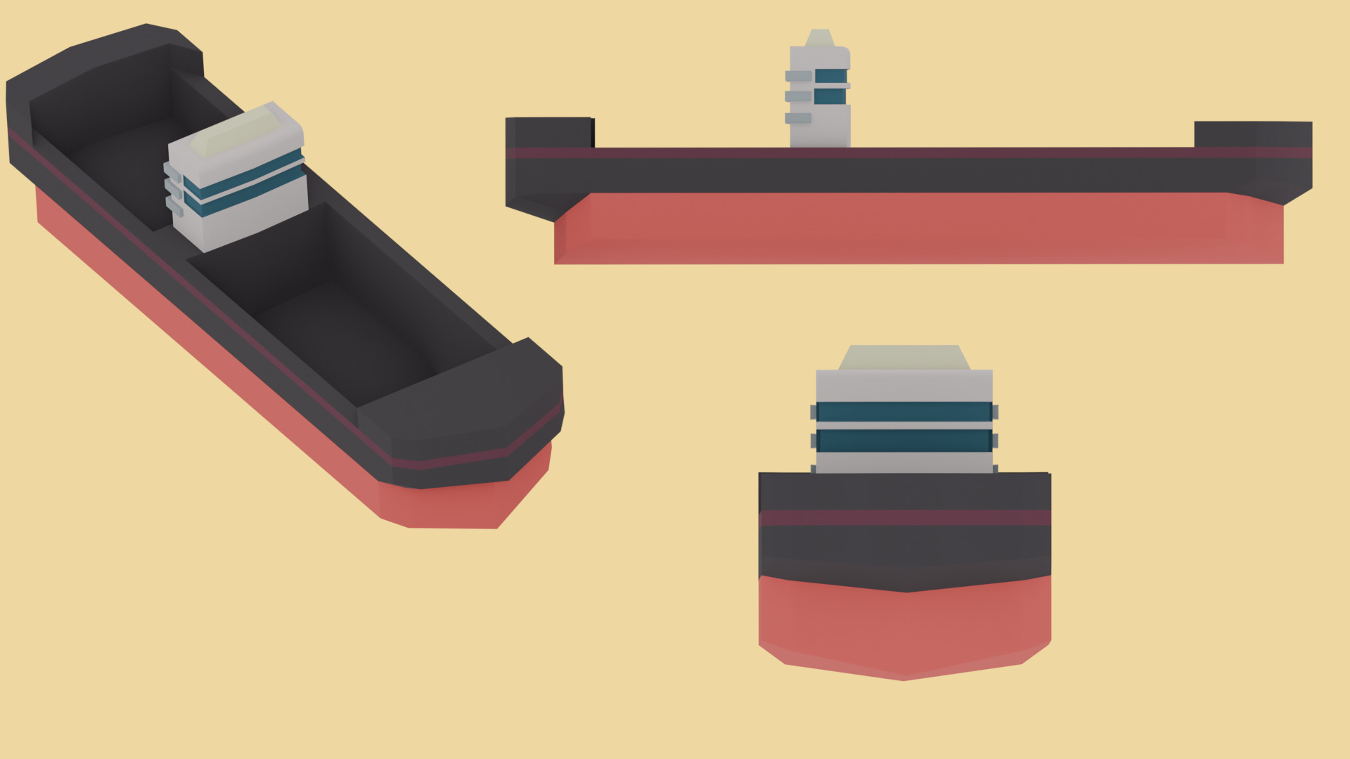 Low-Poly ships  Low-poly 3D model_7