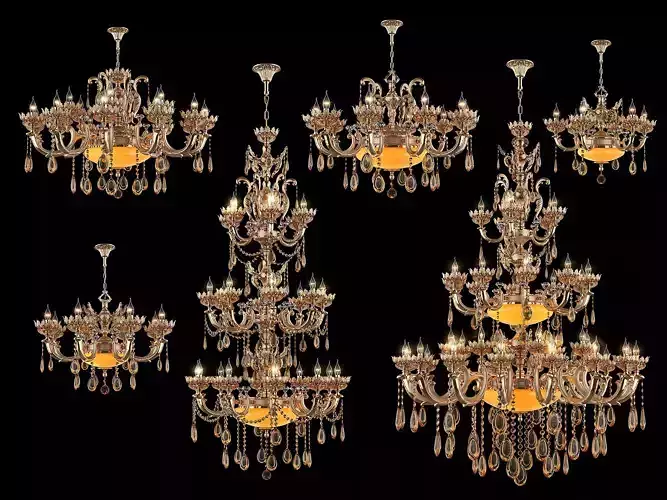 89325 Osgona Collection of Murano Glass Lamps