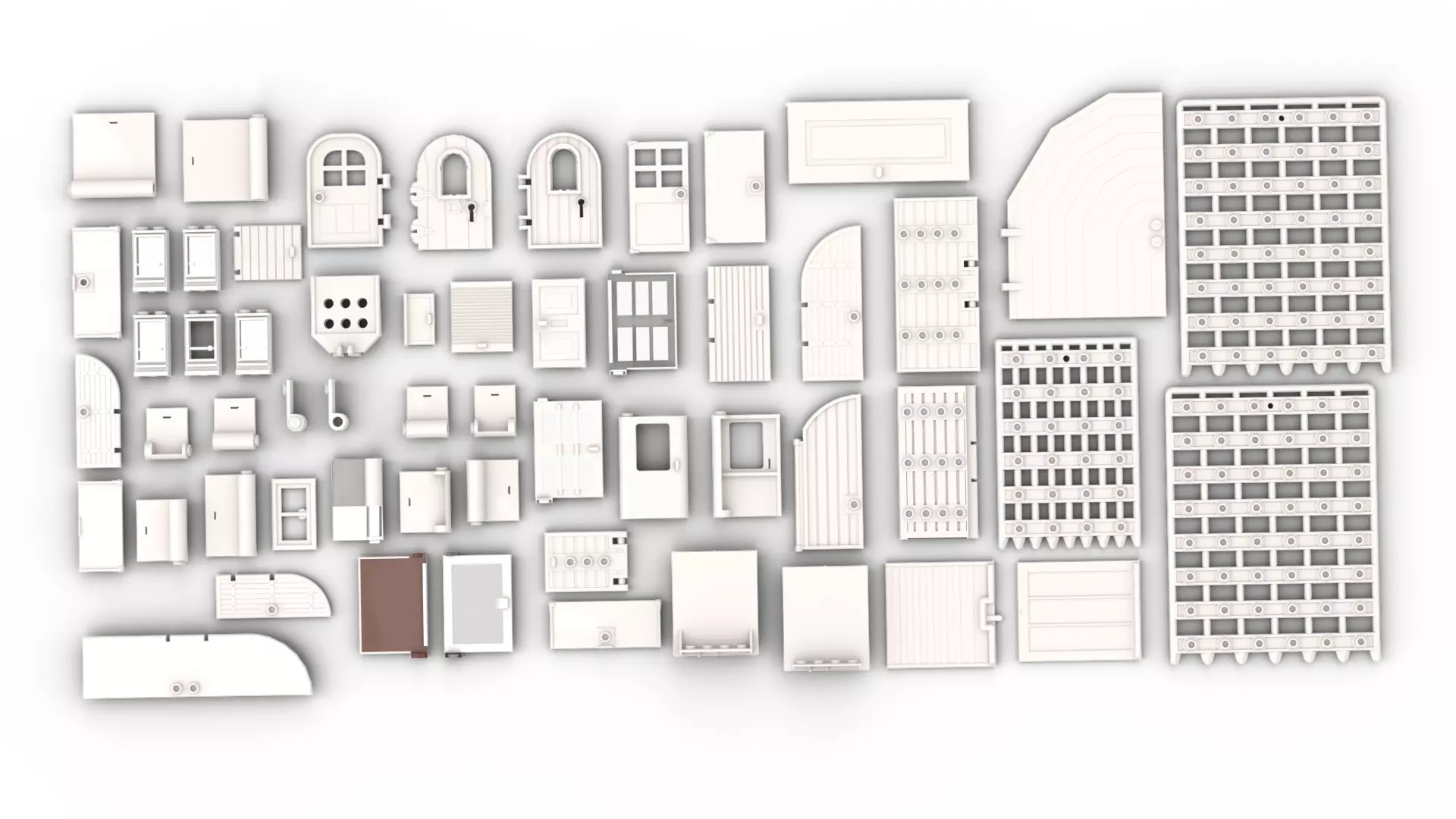 PixelBricks3D - LEGO Door Pack 3D print model_0