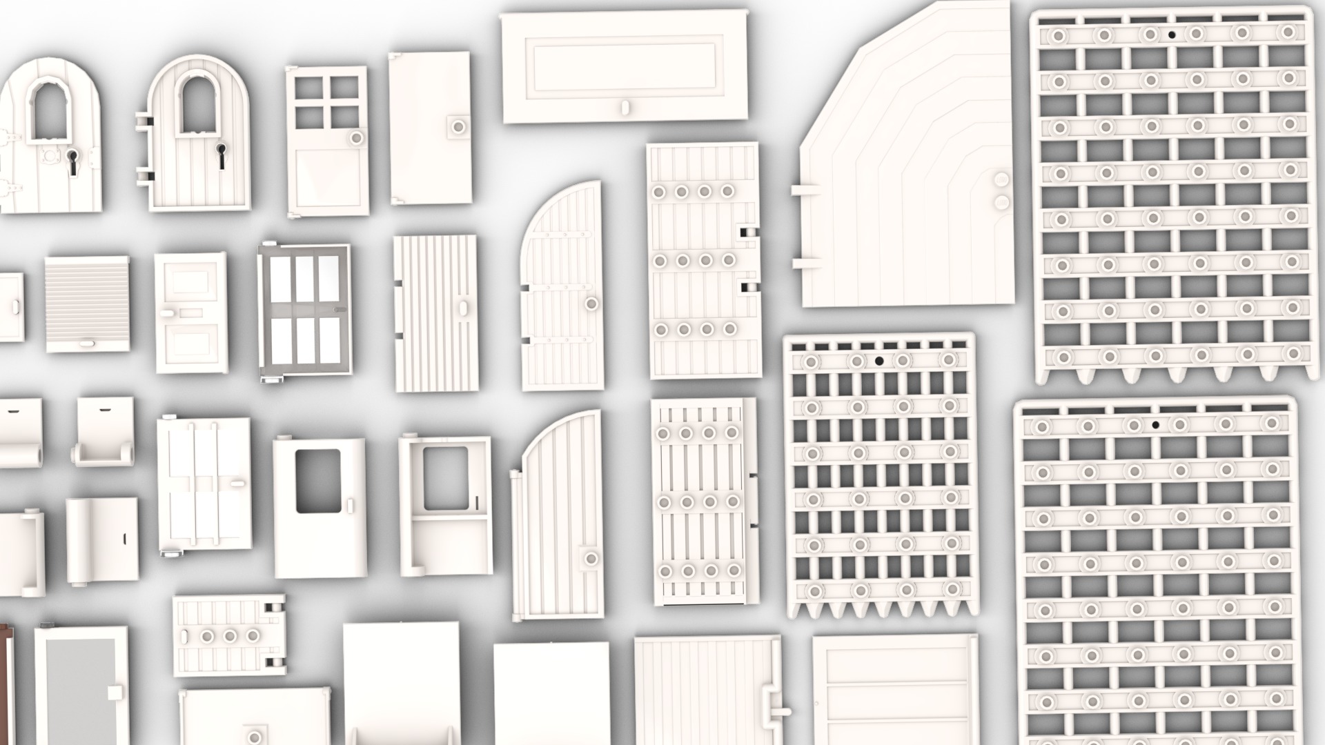 PixelBricks3D - LEGO Door Pack 3D print model_1