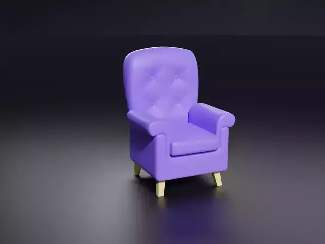 Low Poly Armchair Furniture