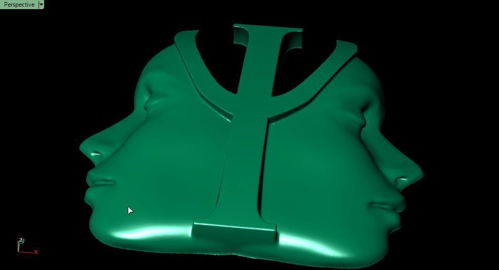 psi face pendant 3D print model_5