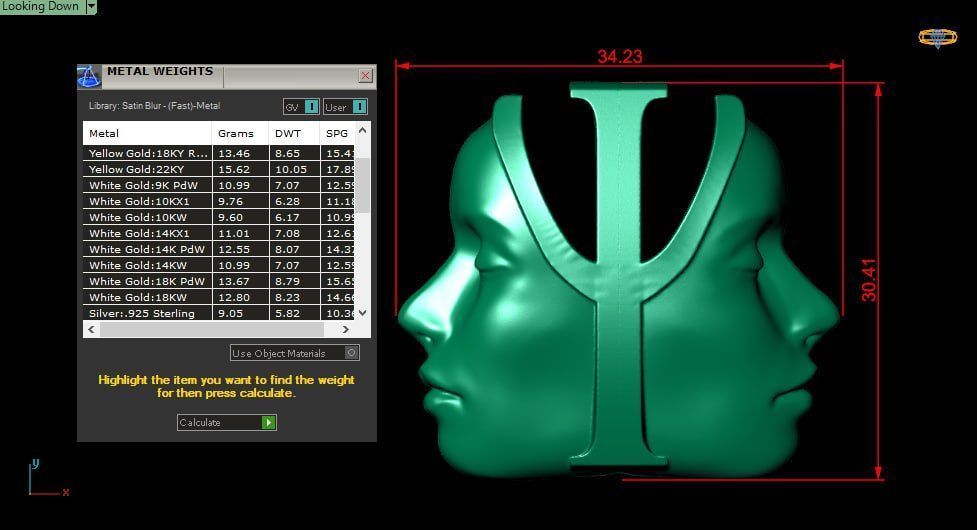 psi face pendant 3D print model_6