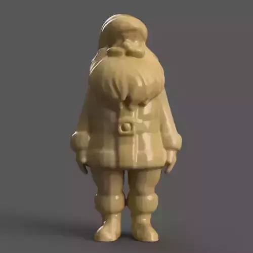santa clause sculpture for table - desk - tree - keychain 003 3D print model