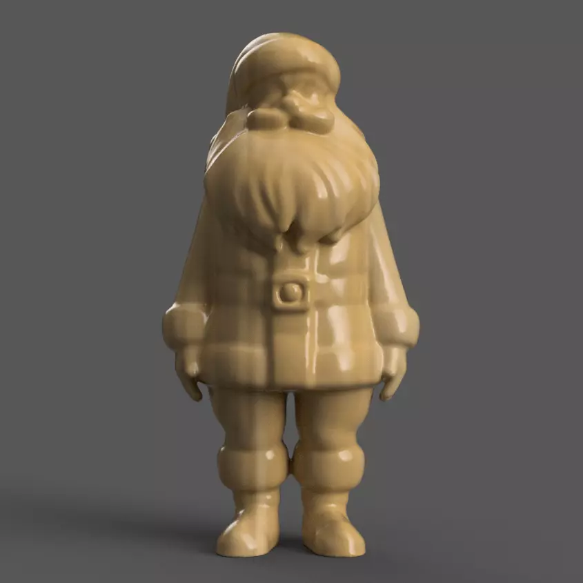 santa clause sculpture for table - desk - tree - keychain 003 3D print model_0