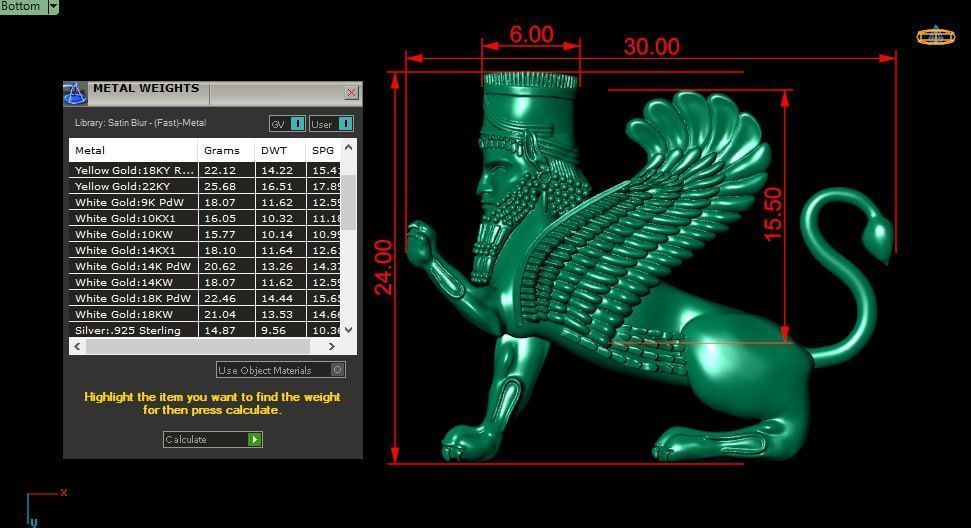 Assyrian door guard new metha 3D print model_6