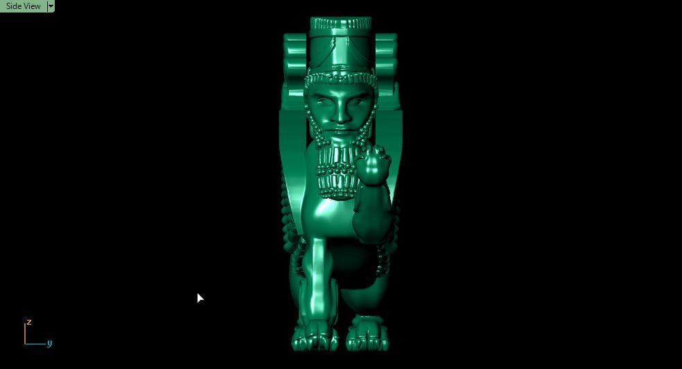 Assyrian door guard new metha 3D print model_5