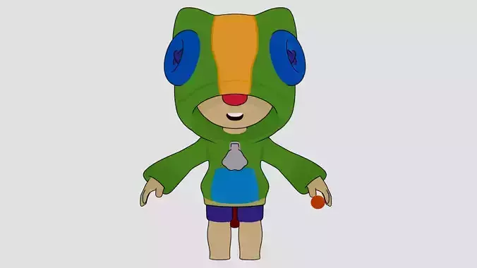 leon from brawl stars 3D model