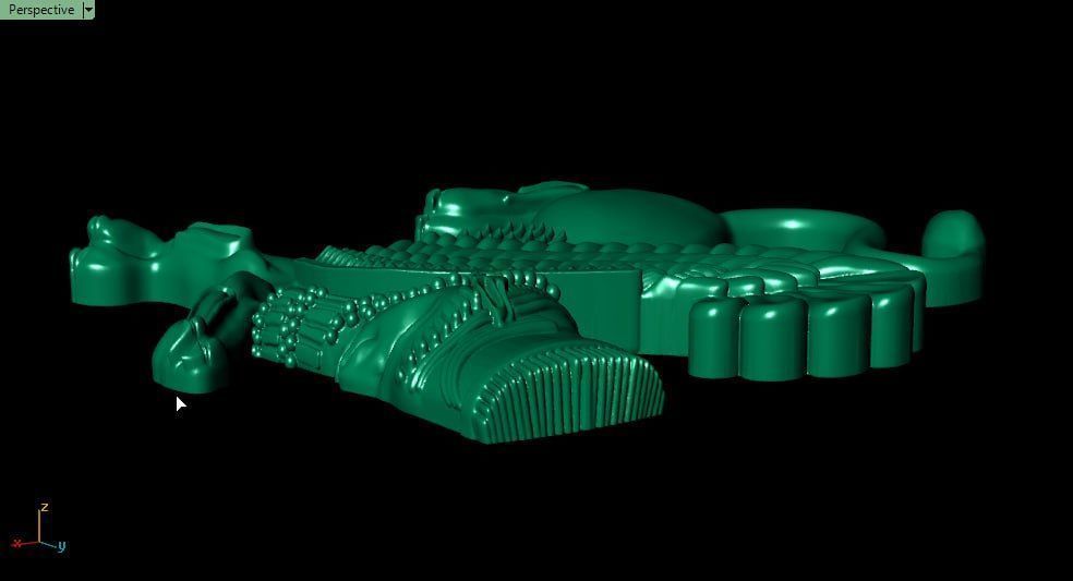 Flat Assyrian door guard new metha 3D print model_5