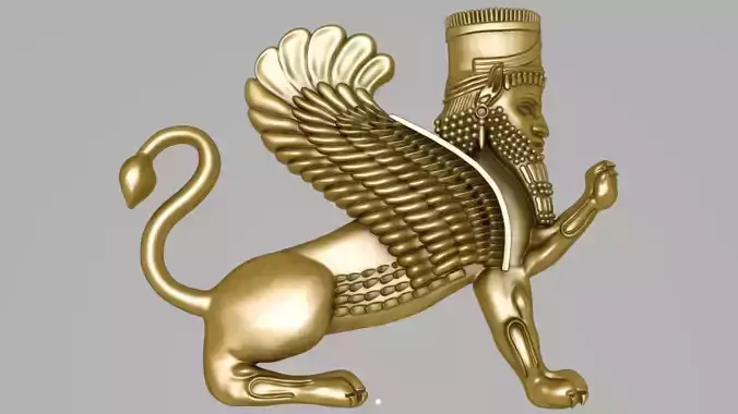 Flat Assyrian door guard new metha