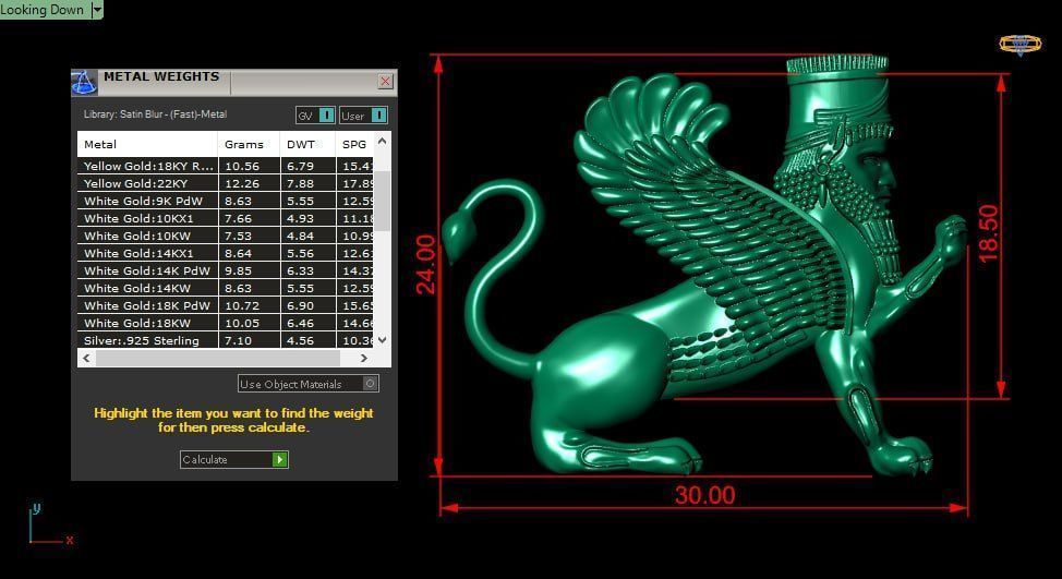 Flat Assyrian door guard new metha 3D print model_6