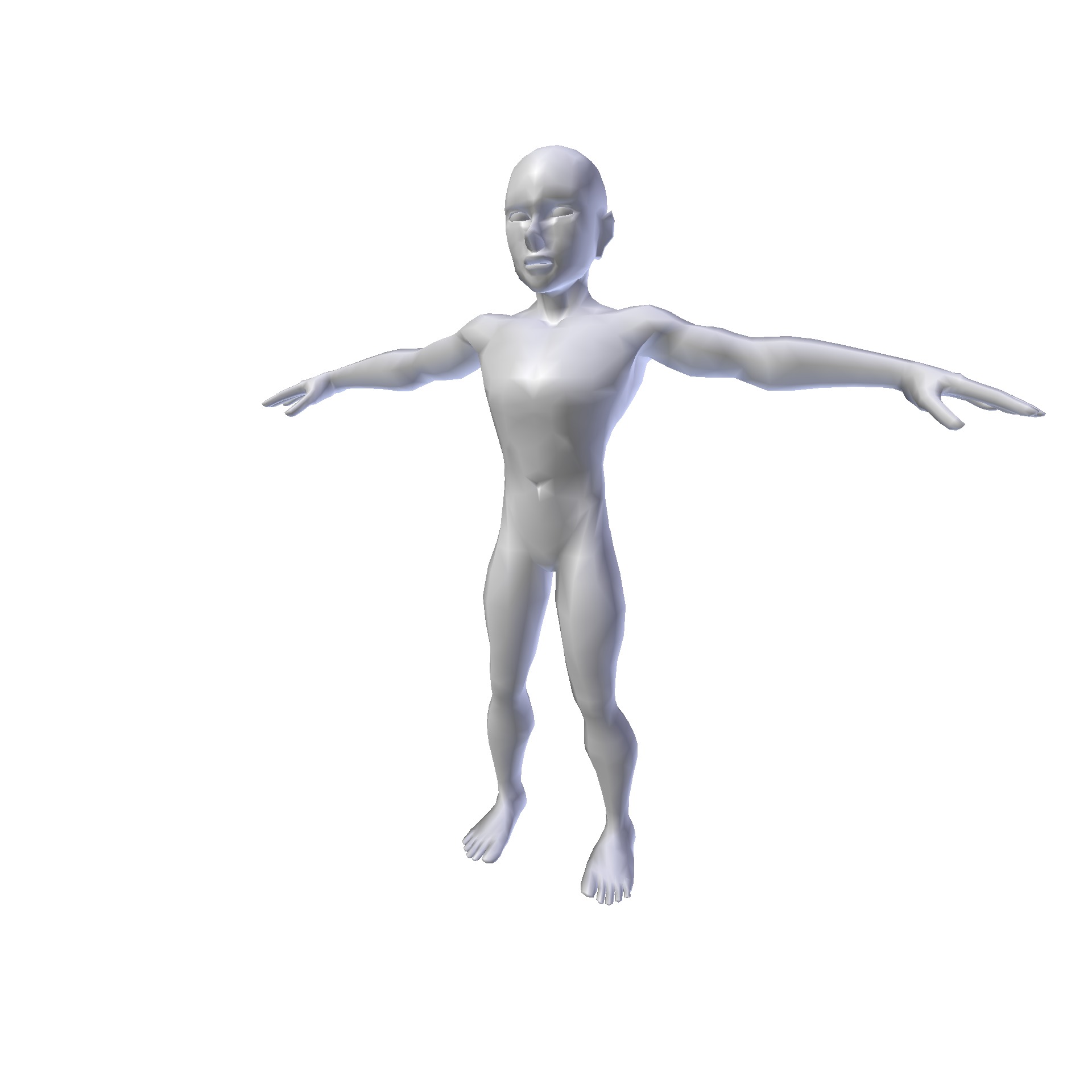 Anime Boy 1 49m basemesh Low-poly 3D model_7