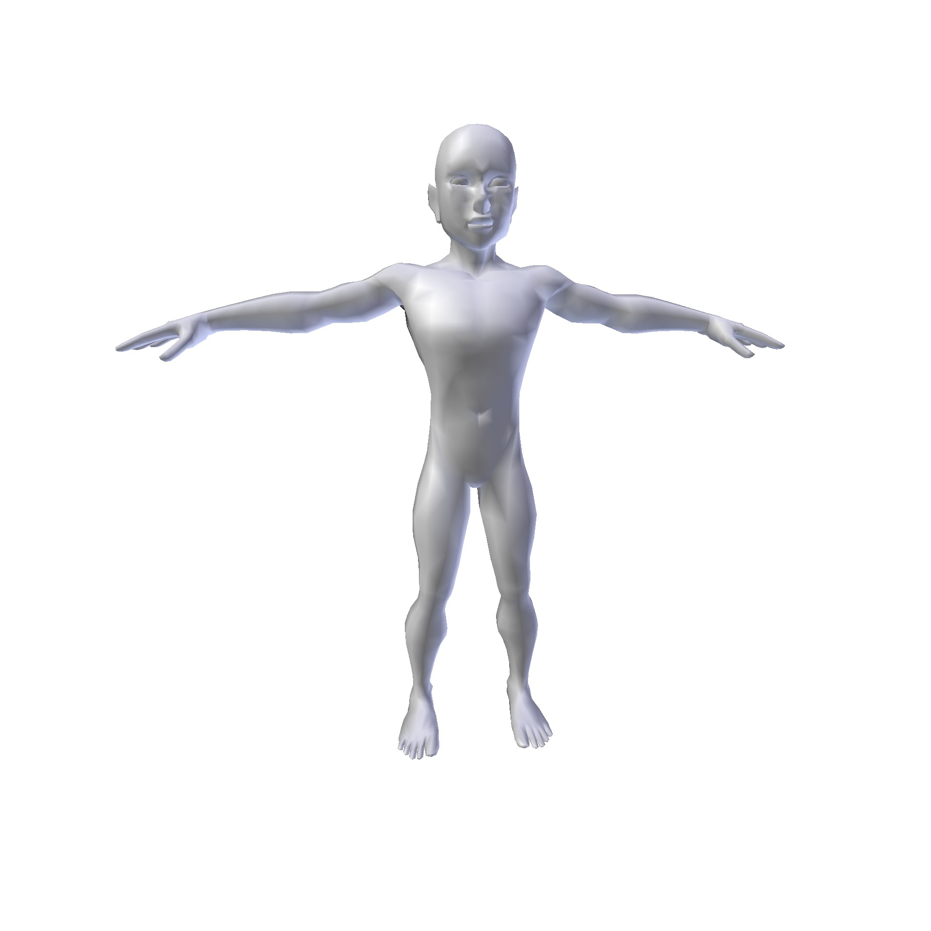 Anime Boy 1 49m basemesh Low-poly 3D model_8