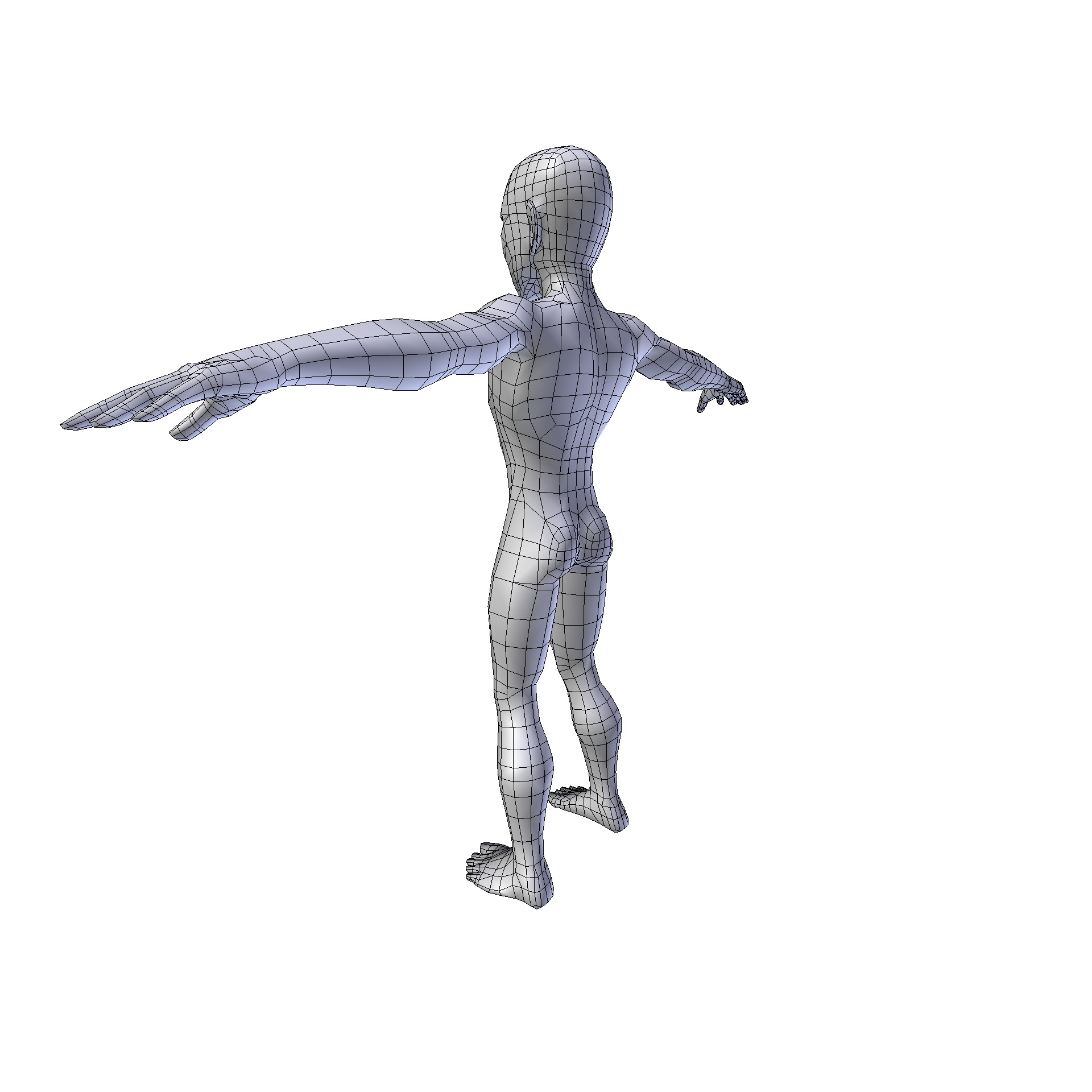 Anime Boy 1 49m basemesh Low-poly 3D model_15