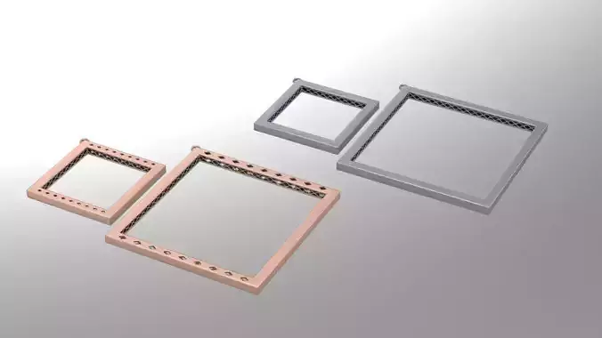 square frame pendants