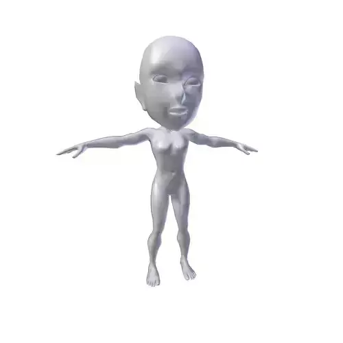 Anime Girl 0 74m basemesh