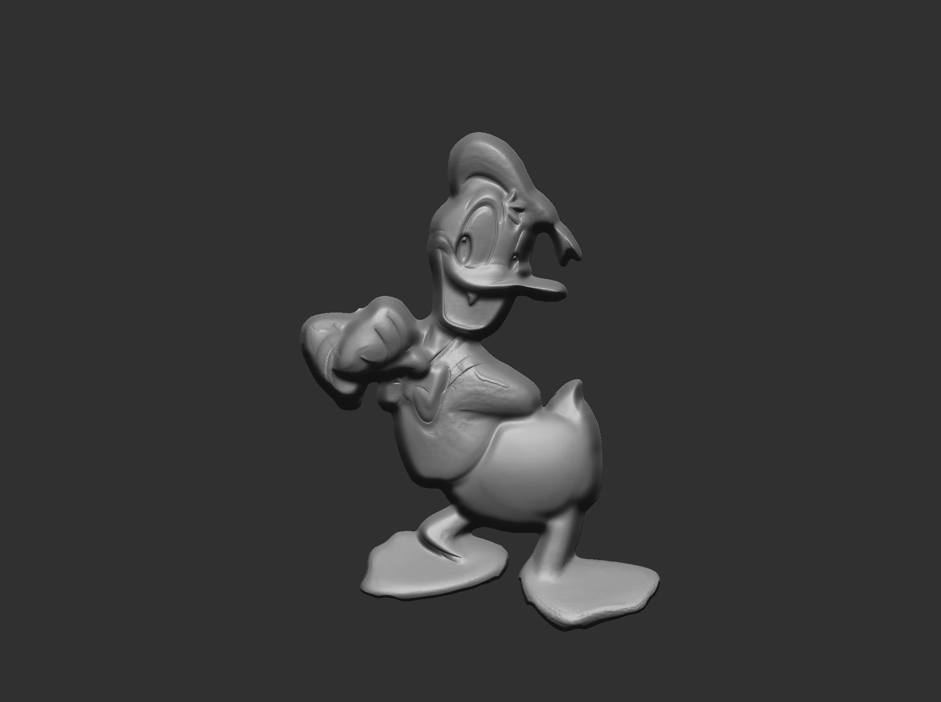 donald duck pentant  3D print model_4