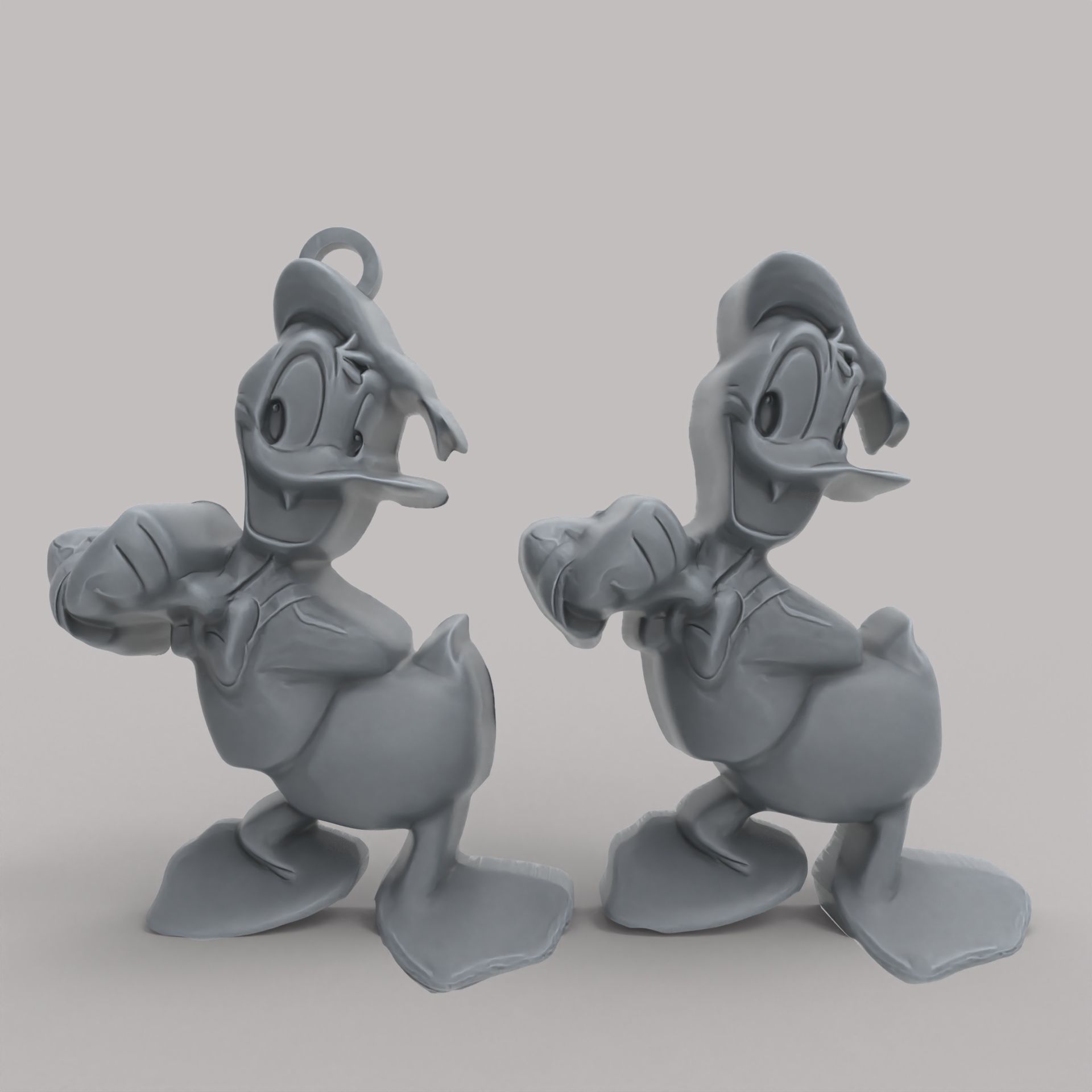 donald duck pentant  3D print model_2