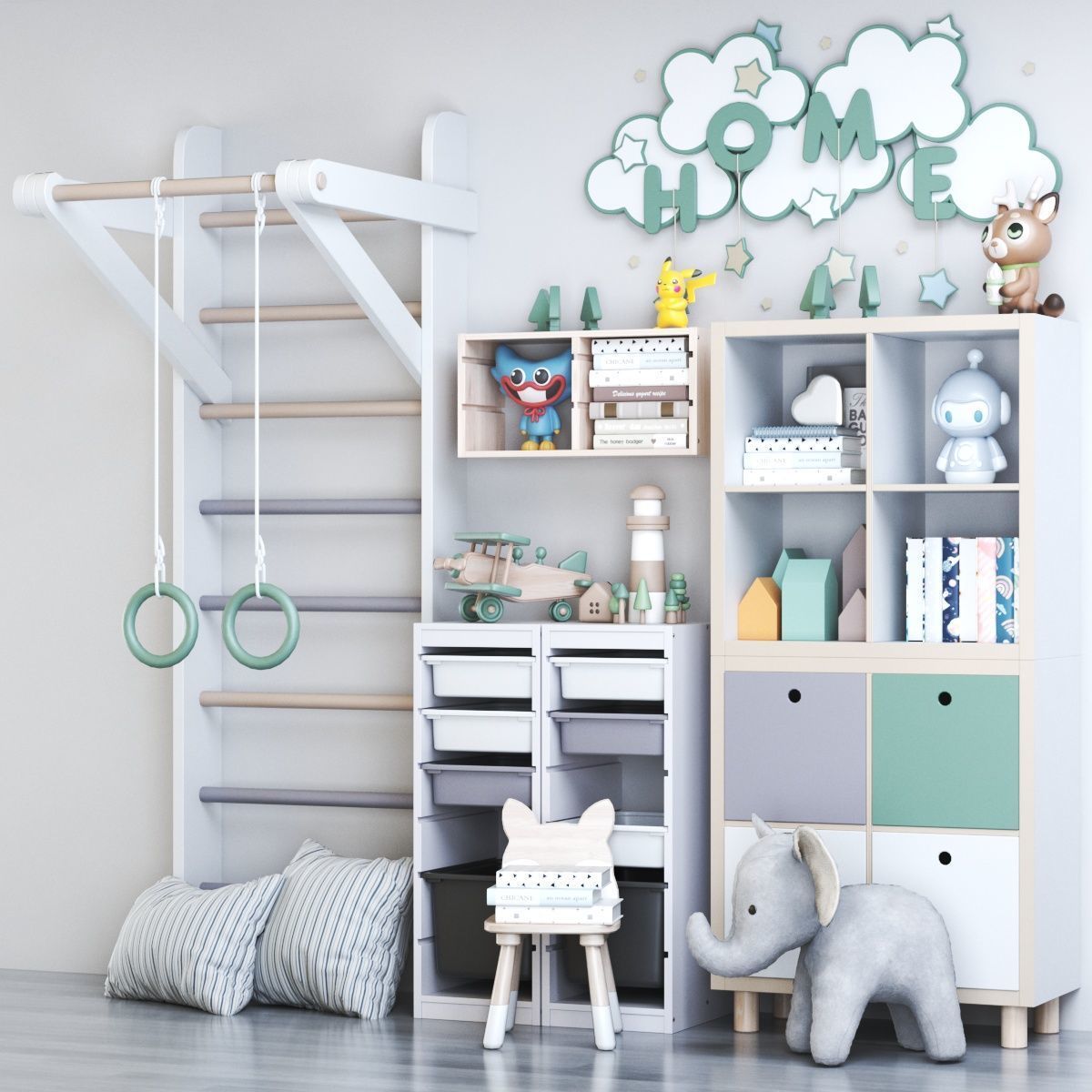 Furniture for nursery 25 3D model_4