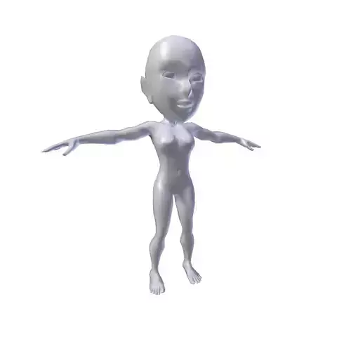 Anime Girl 0 87m basemesh