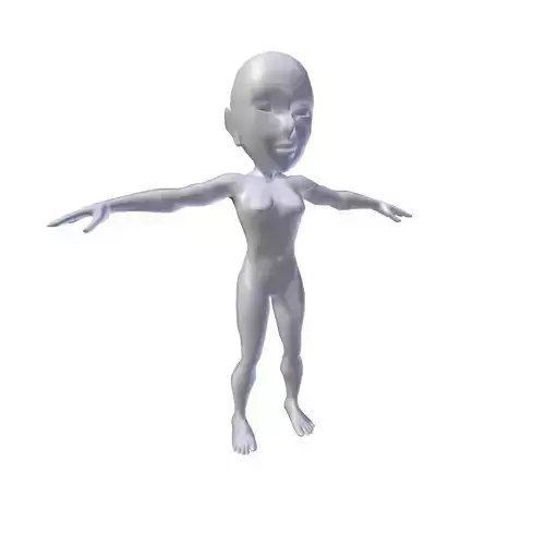 Anime Girl 0 99m basemesh