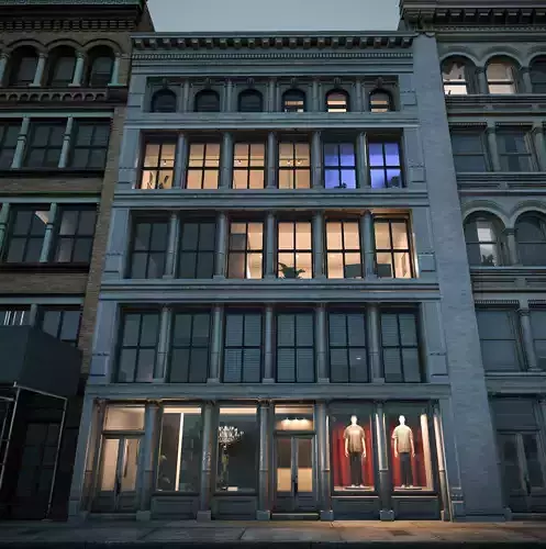 NYC SoHo Building Pack Low-poly 3D model