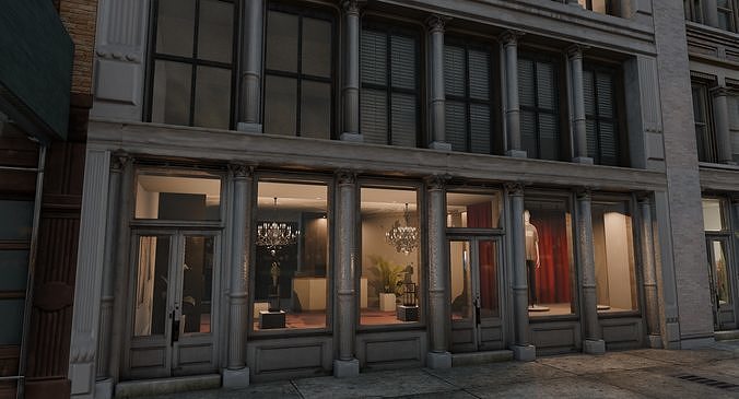 NYC SoHo Building Pack Low-poly 3D model 3