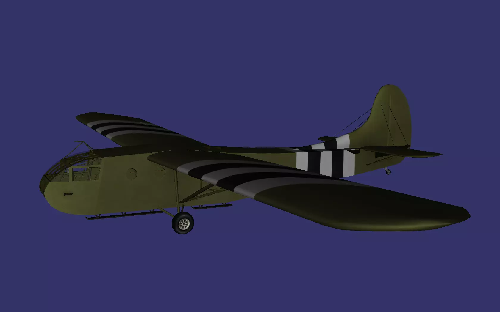 Waco CG 4 Hadrian Free low-poly 3D model_0