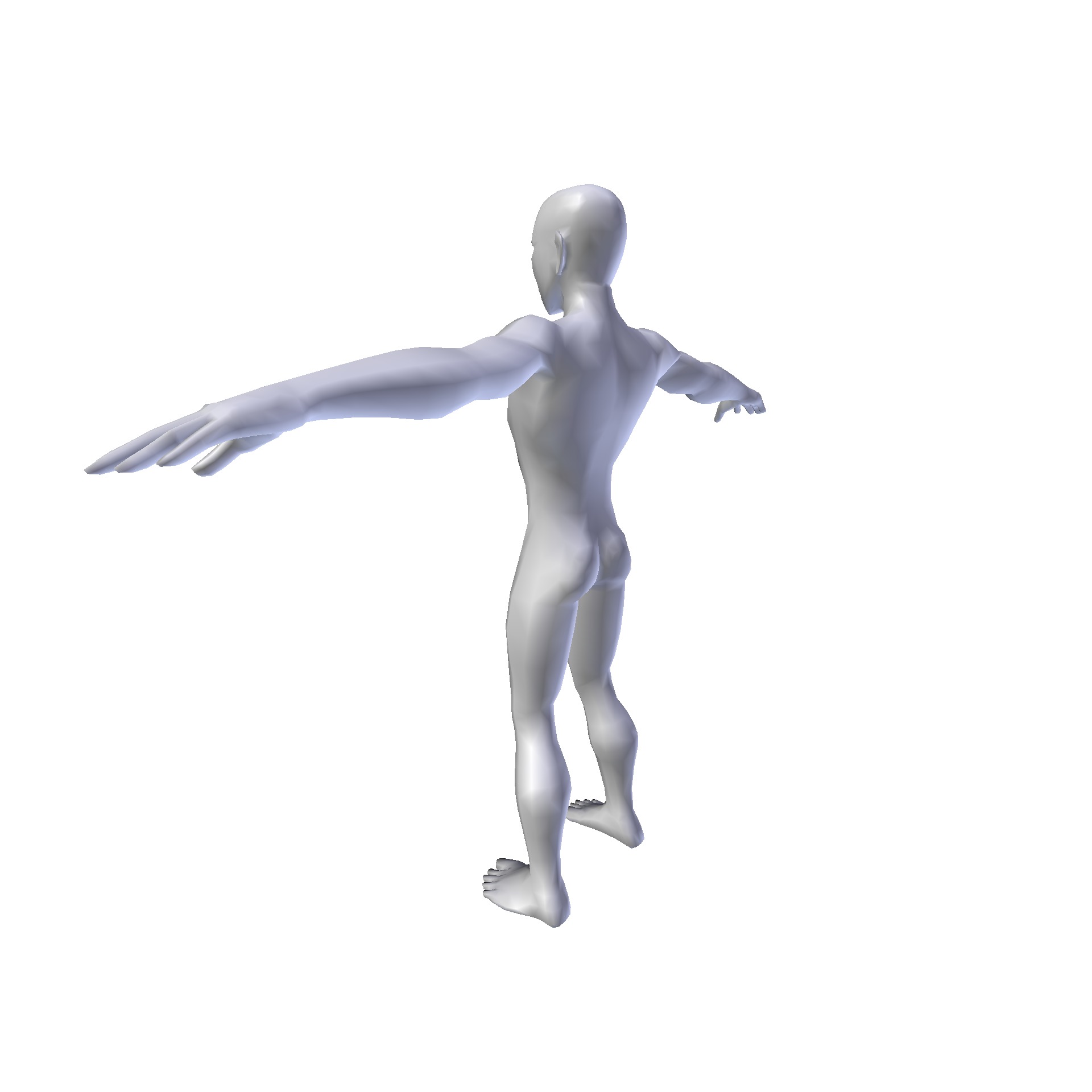 Anime Man 1 74m basemesh Low-poly 3D model_5