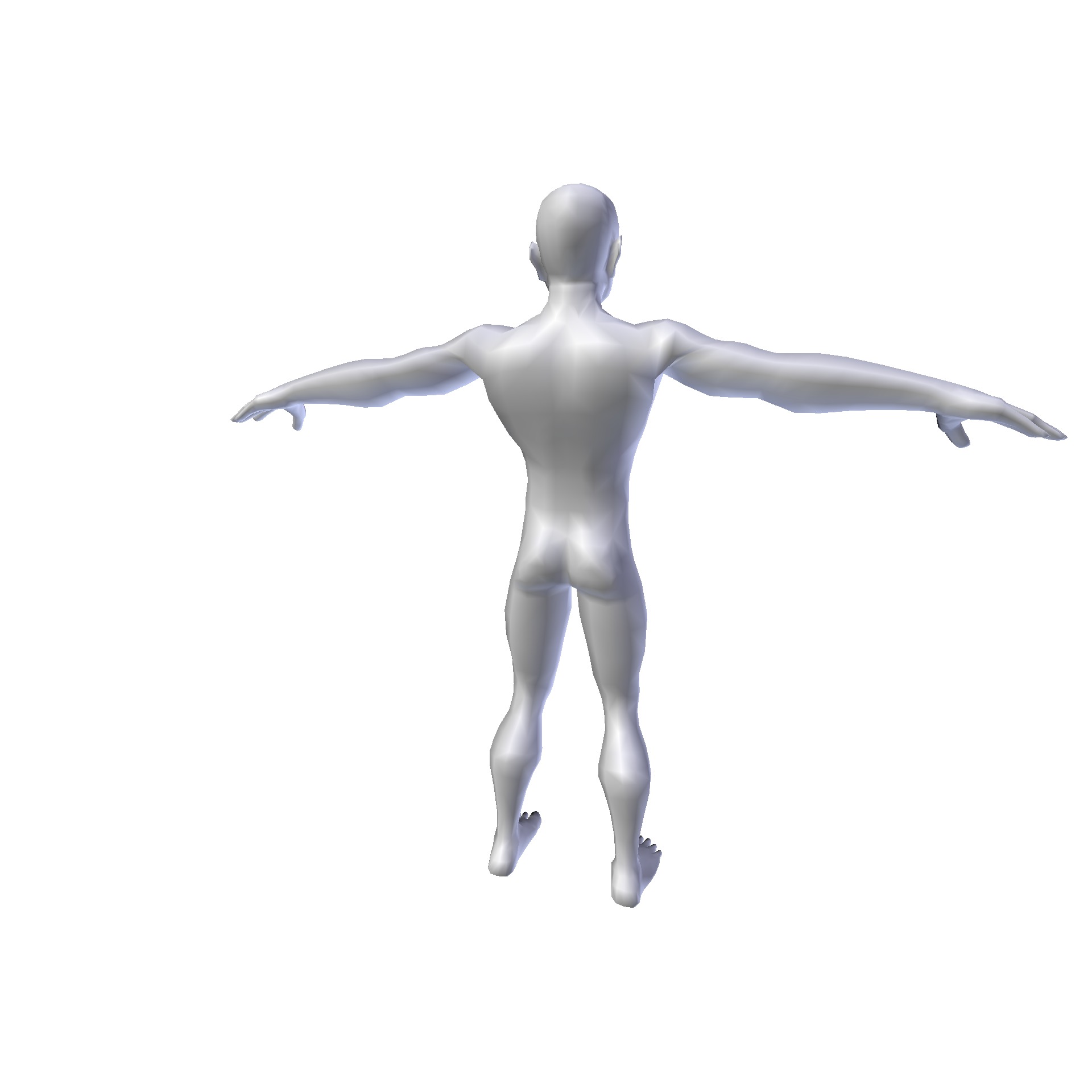 Anime Man 1 74m basemesh Low-poly 3D model_4