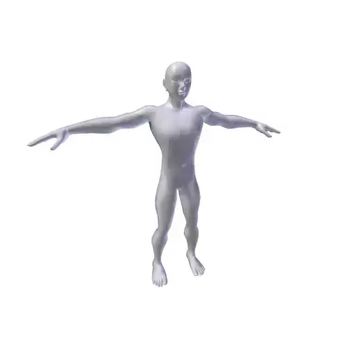 Anime Man 1 86m basemesh Low-poly 3D model