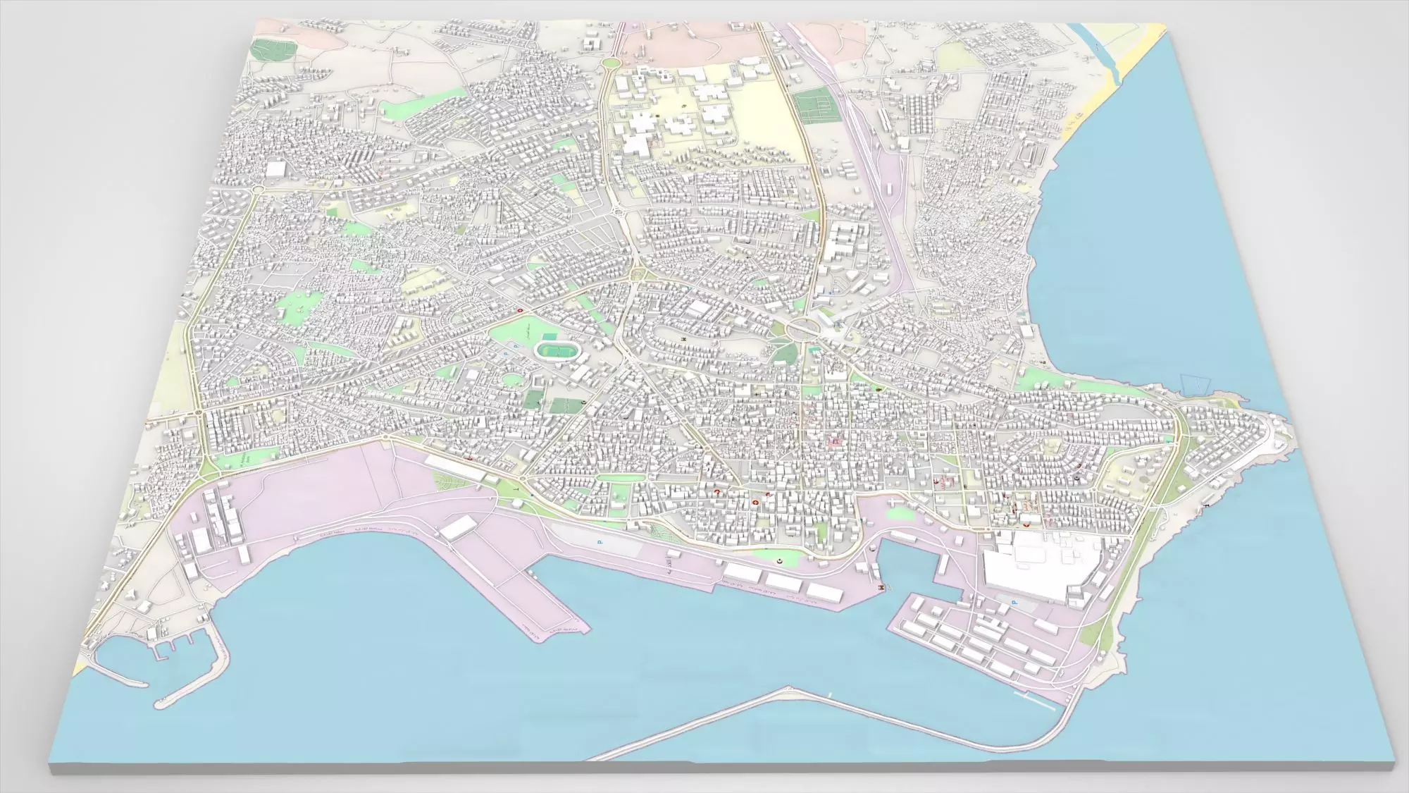 Cityscape Latakia Syria 3D model_0