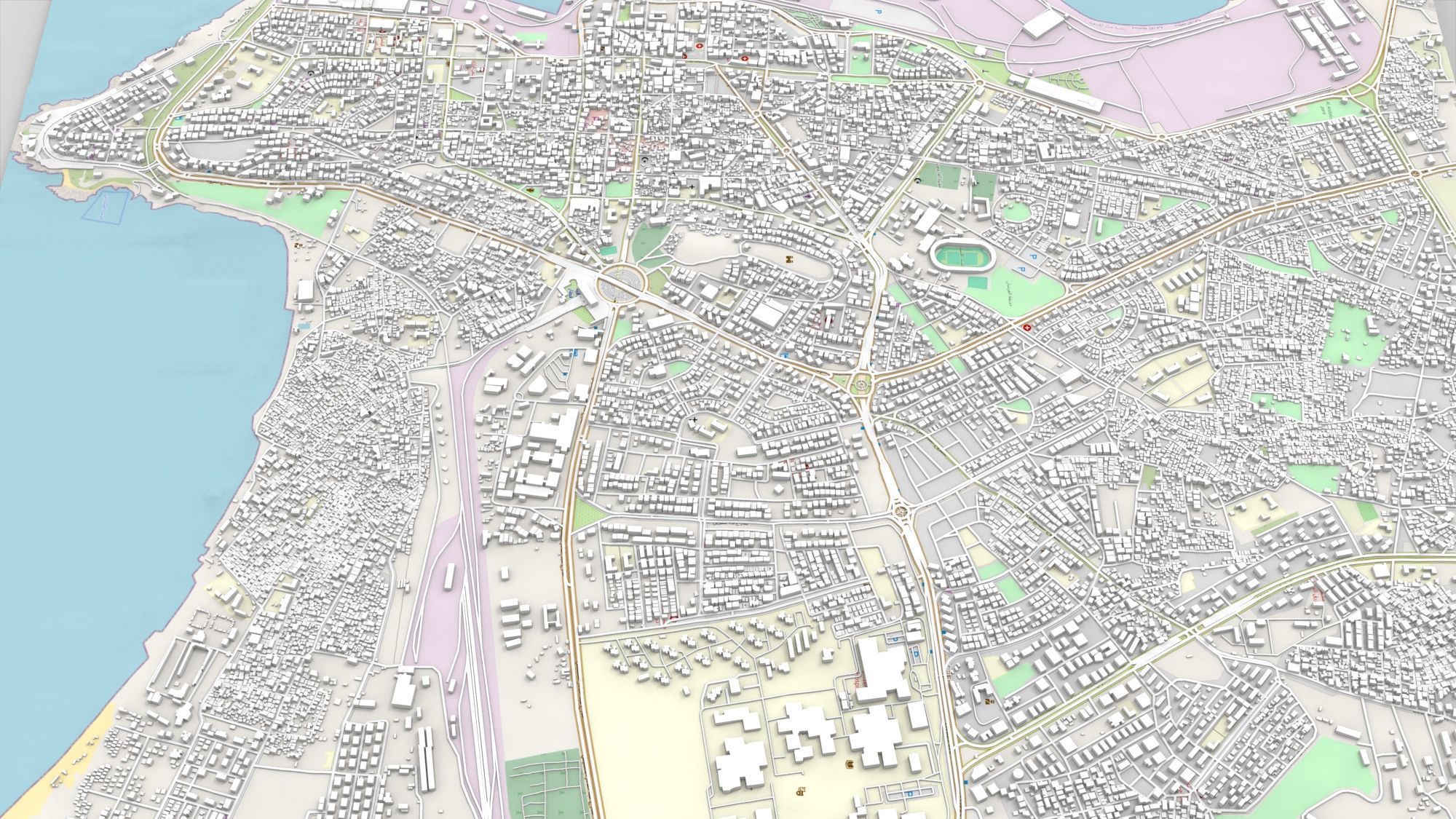 Cityscape Latakia Syria 3D model_4