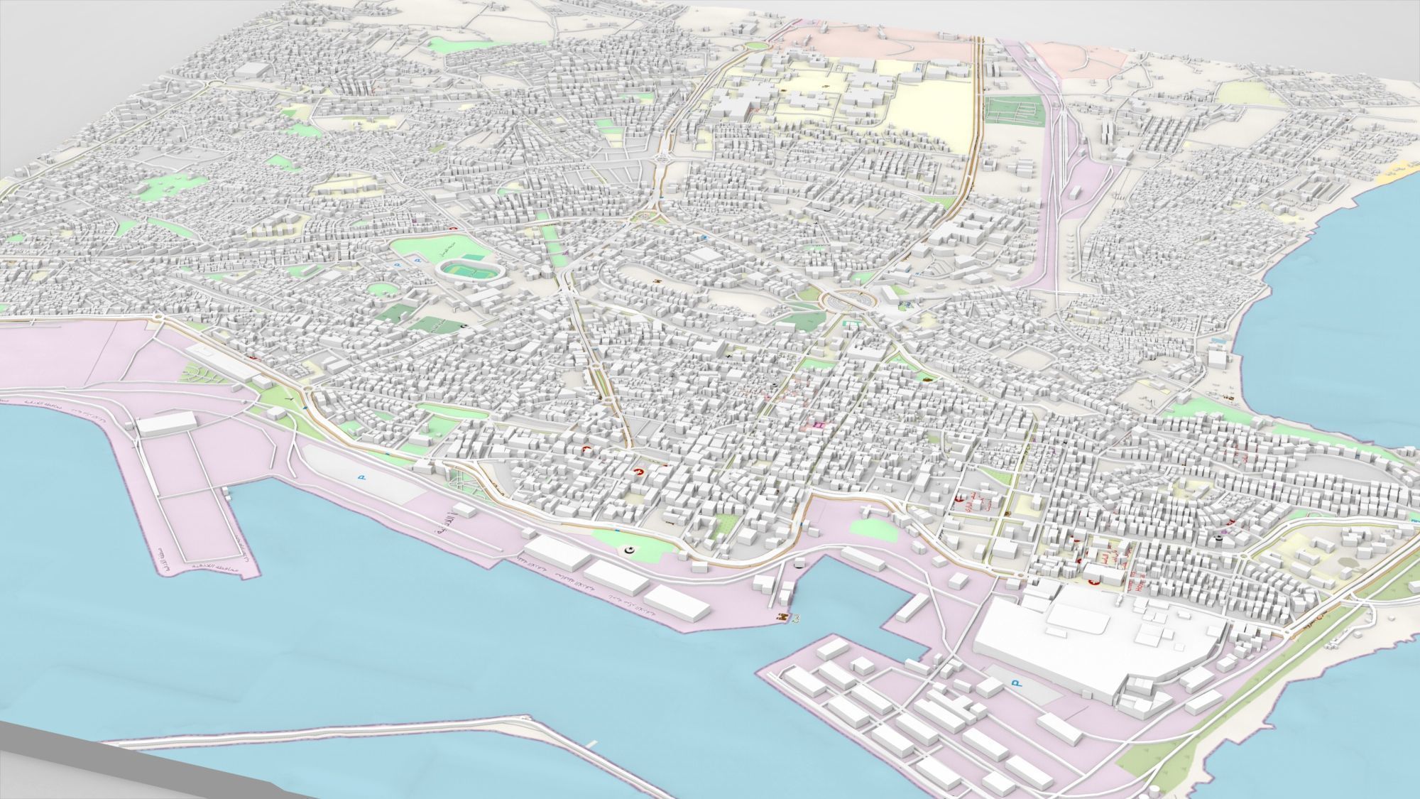 Cityscape Latakia Syria 3D model_2