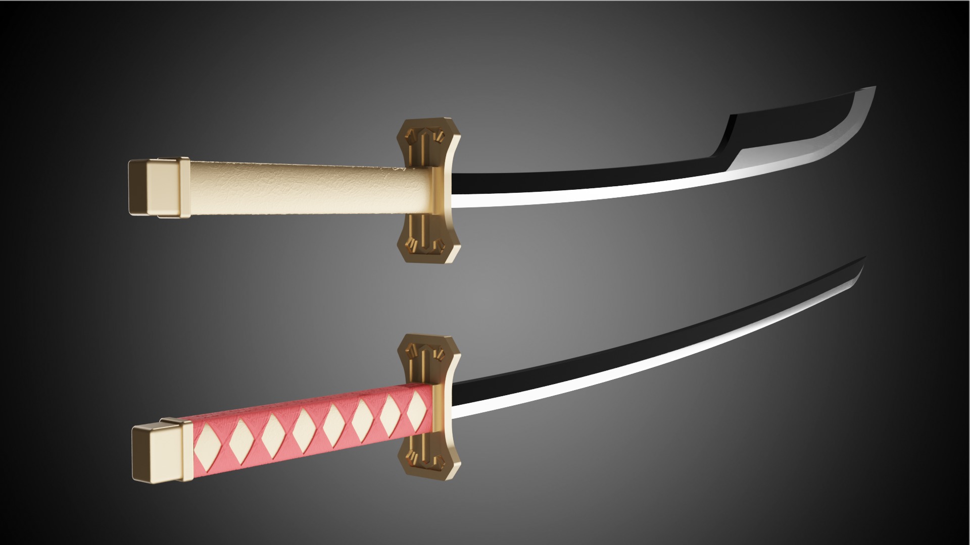 Bleach - Sajin Komamuras swords 3D print model_4
