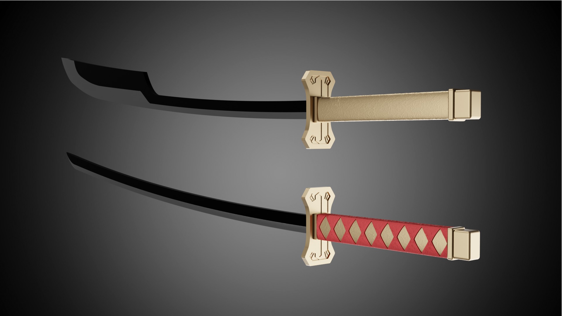 Bleach - Sajin Komamuras swords 3D print model_3