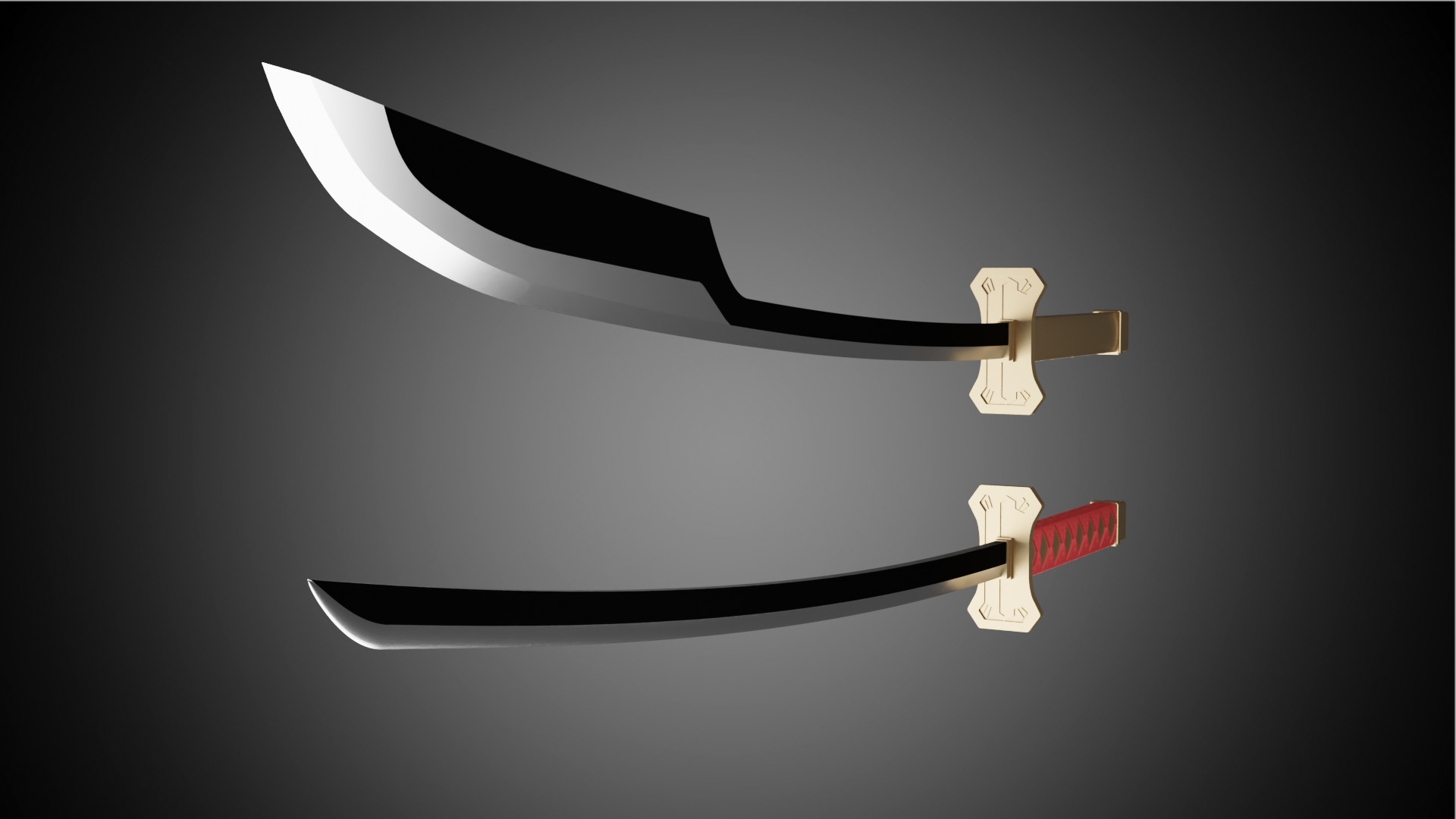 Bleach - Sajin Komamuras swords 3D print model_2