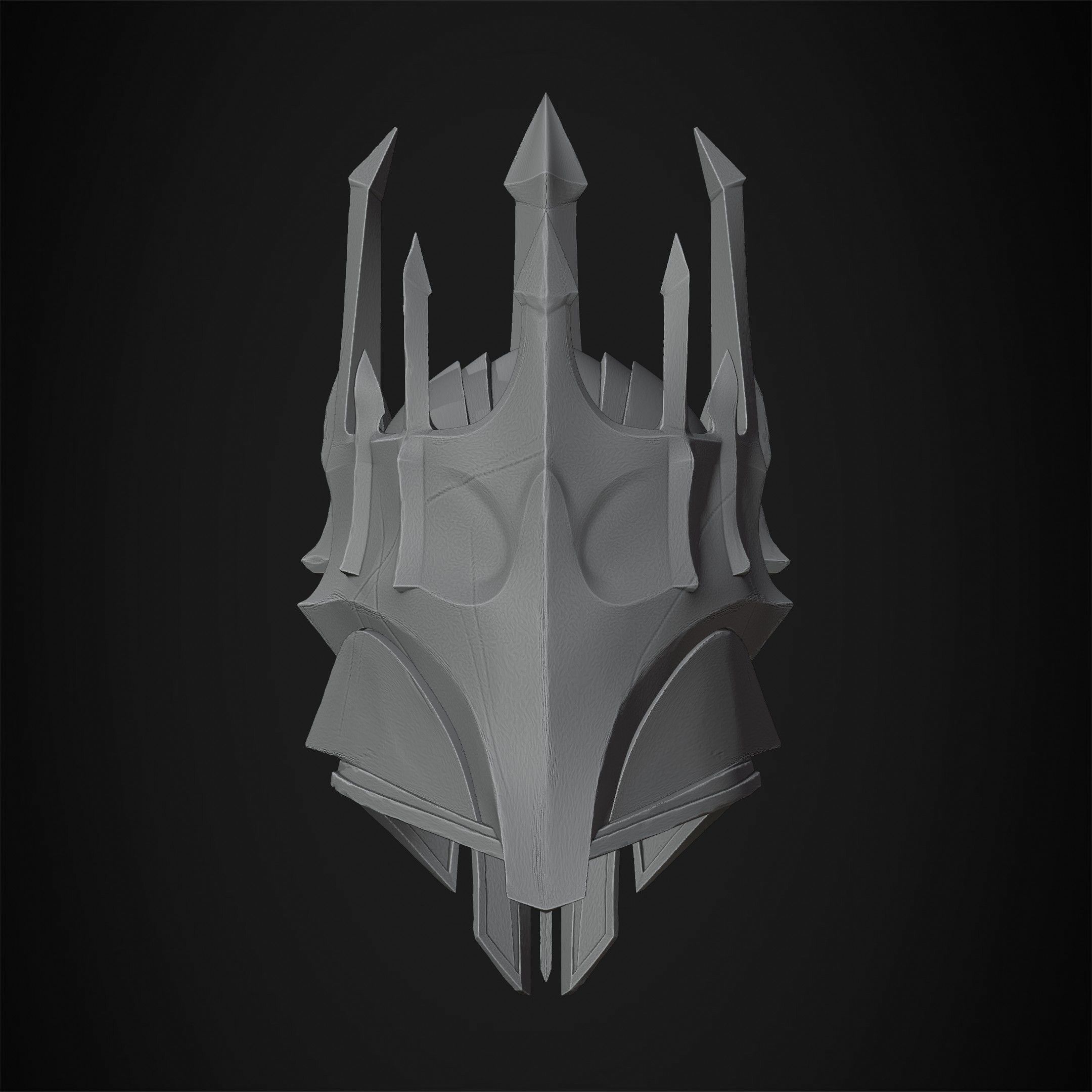 LOTR Dark Lord Sauron Helmet for Cosplay 3D print model_24