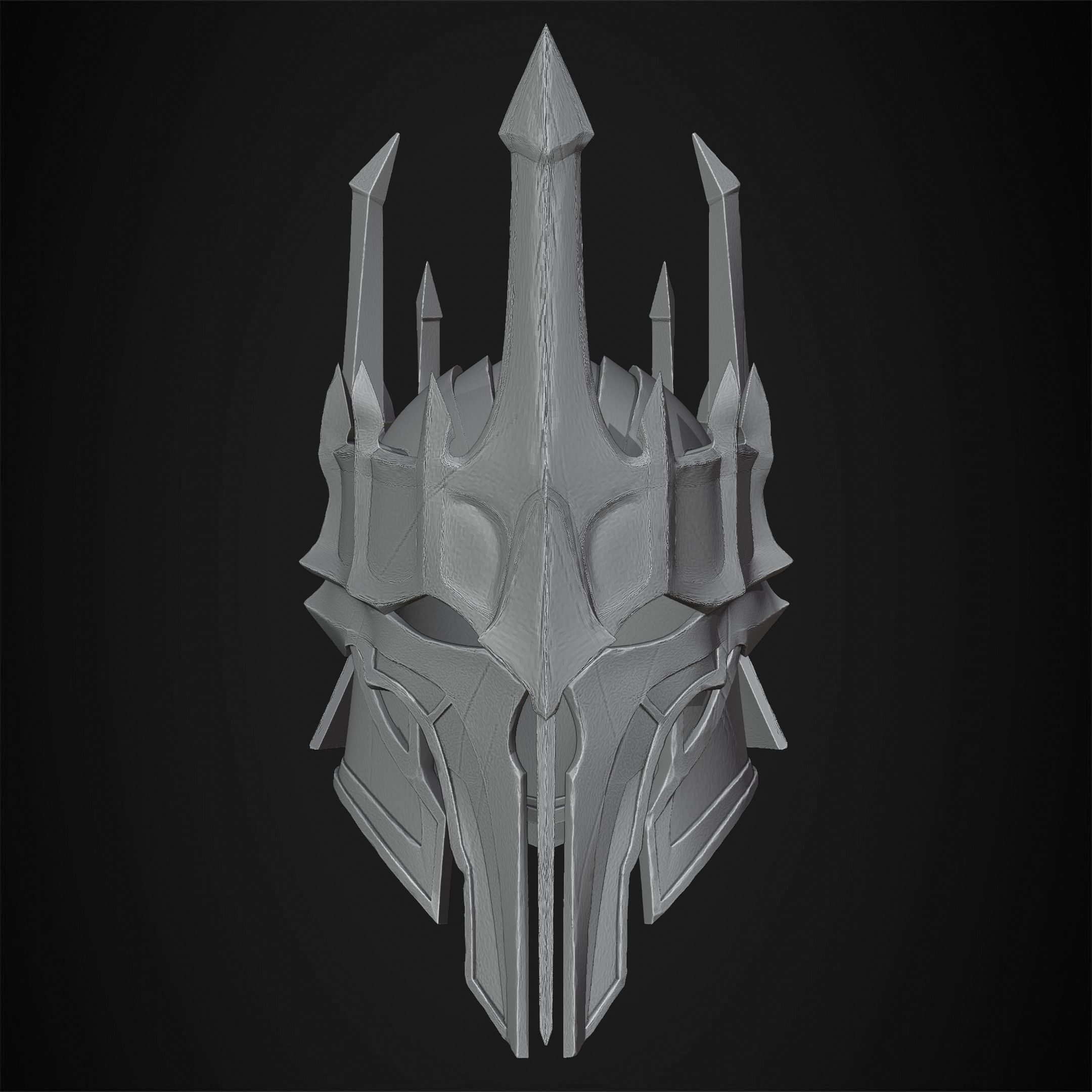 LOTR Dark Lord Sauron Helmet for Cosplay 3D print model_16