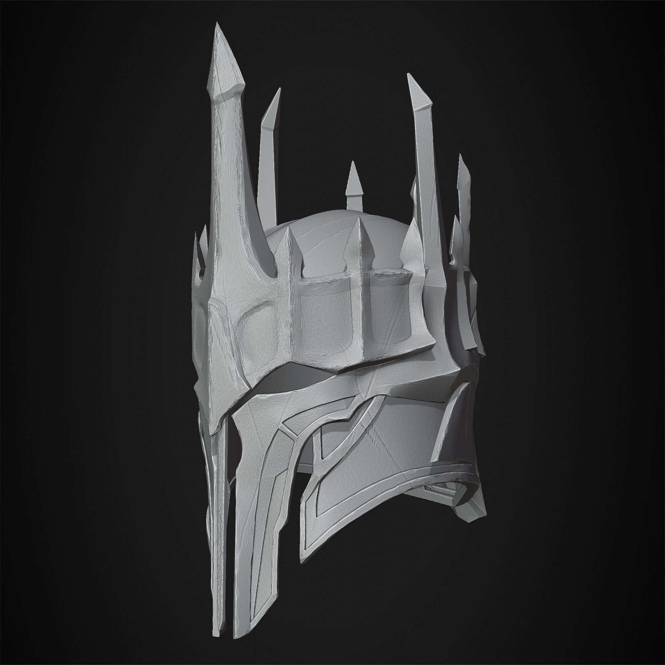 LOTR Dark Lord Sauron Helmet for Cosplay 3D print model_18