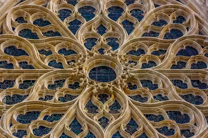 Old World Gothic Window Frame 3D model