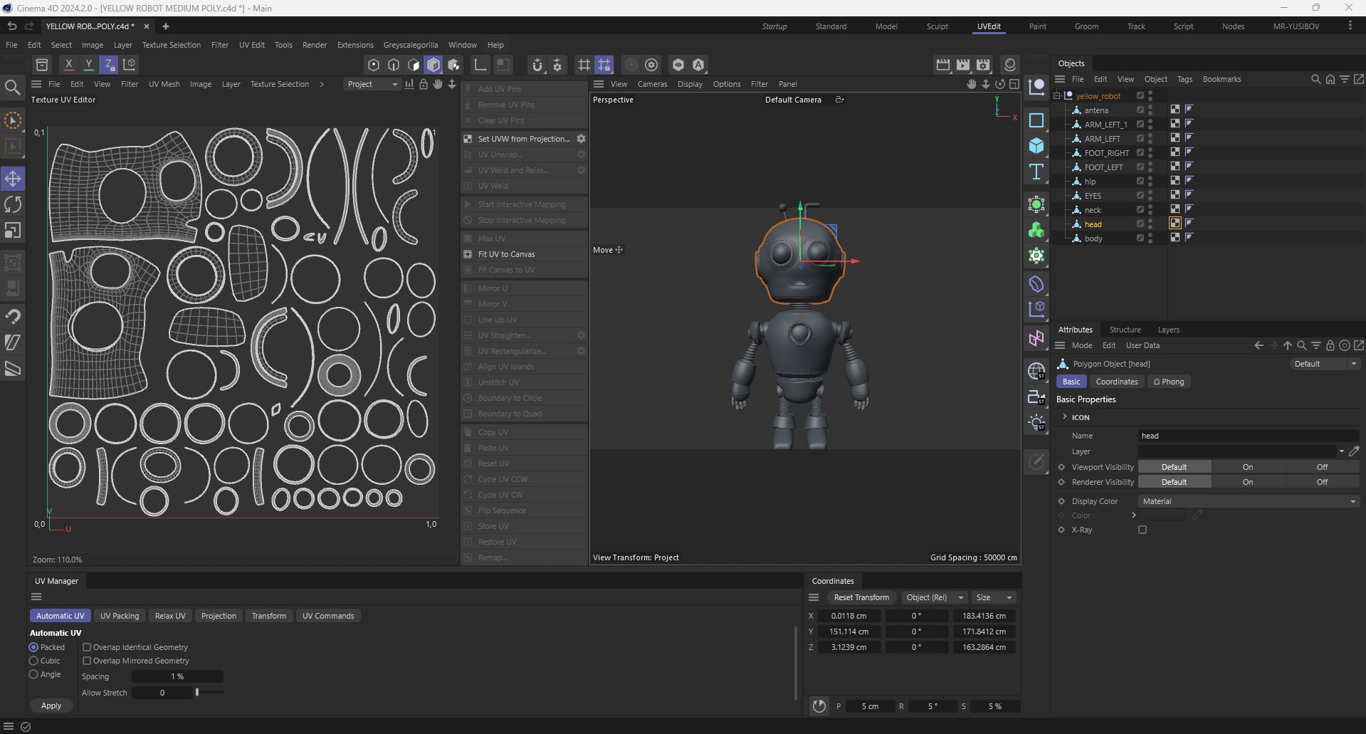 AGED ROBOT V1 Low-poly 3D model_17