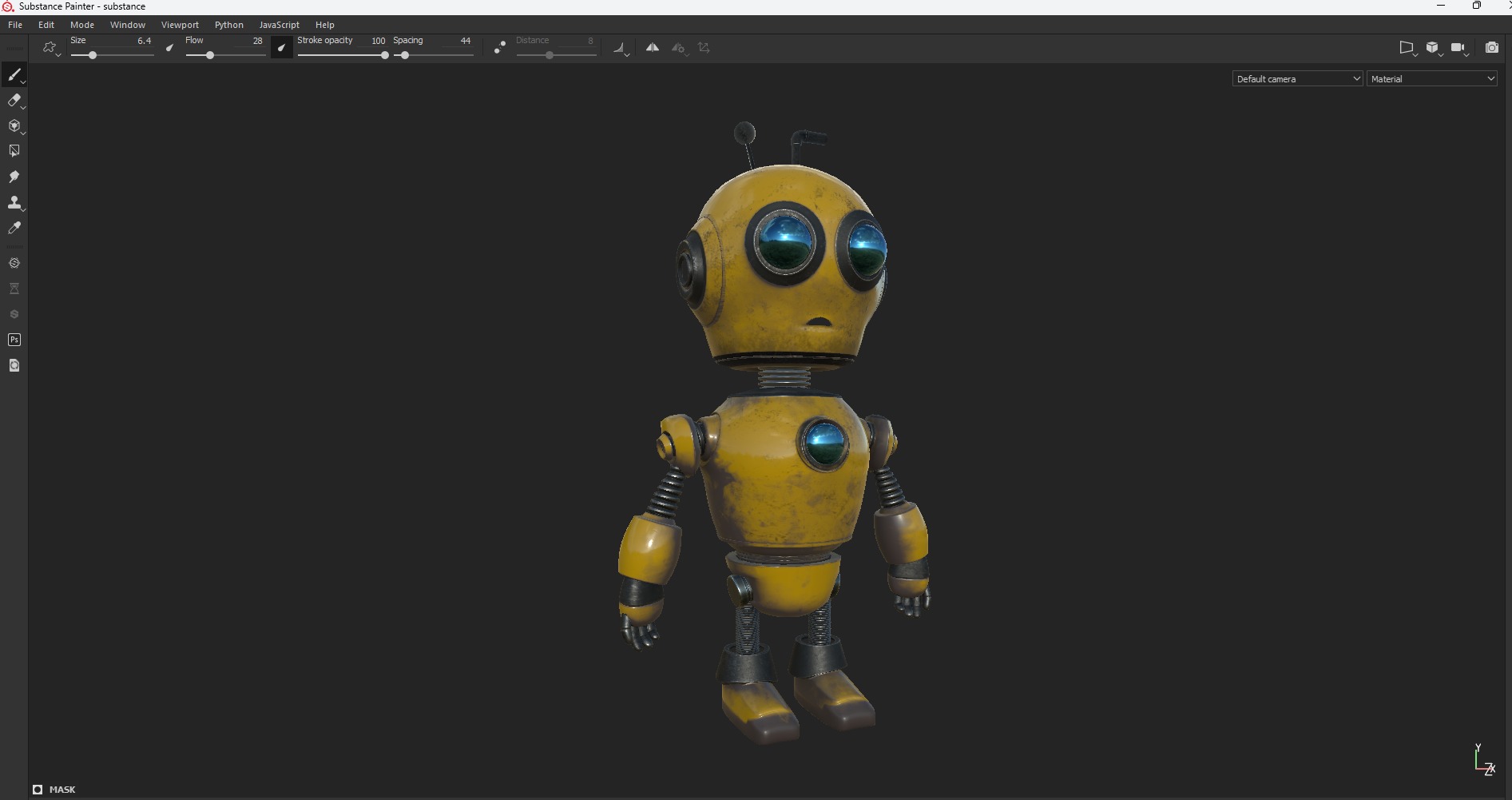 AGED ROBOT V1 Low-poly 3D model_8