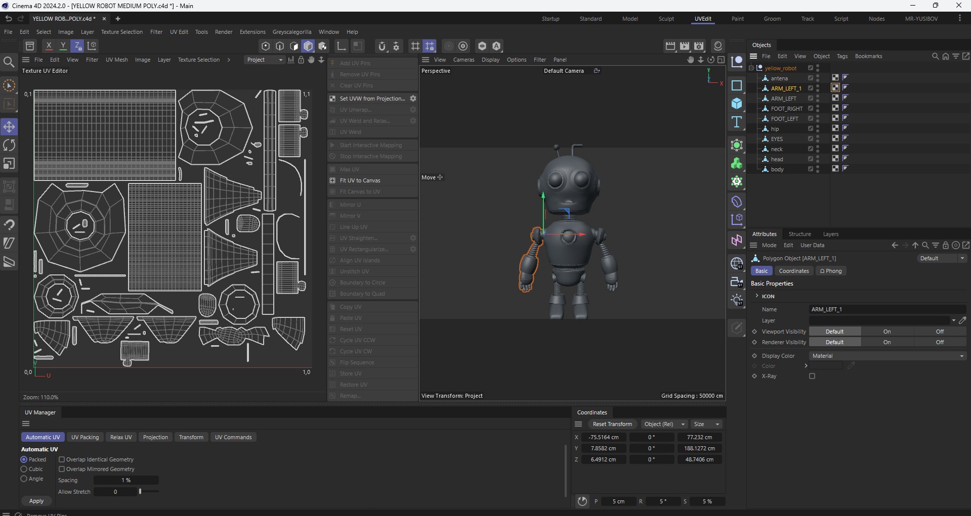 AGED ROBOT V1 Low-poly 3D model_12