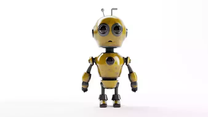 AGED ROBOT V1 Low-poly 3D model