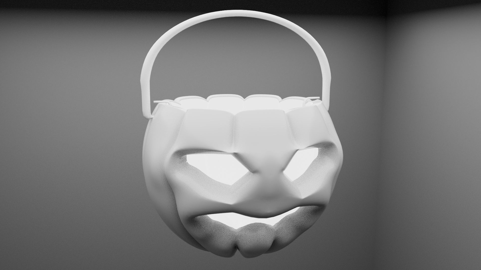 Halloween Pumpkin LOW POLY Low-poly 3D model_2